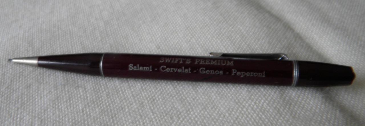 Swift’s Mechanical Advertising Pencil; Dark Maroon