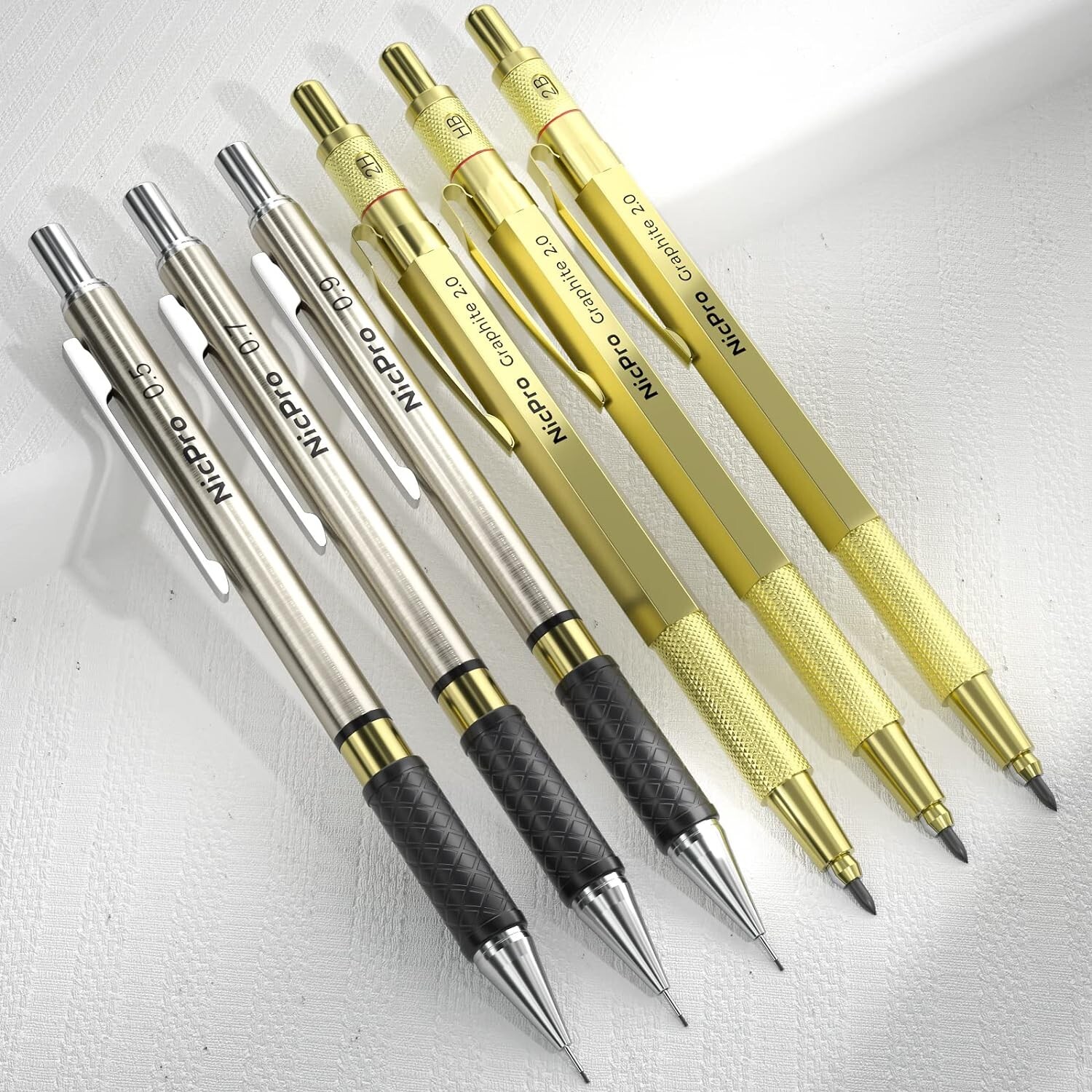 Mechanical Pencils – 27 Piece – 0.5mm, 0.7mm, 0.9mm – Lead Refills – Erasers