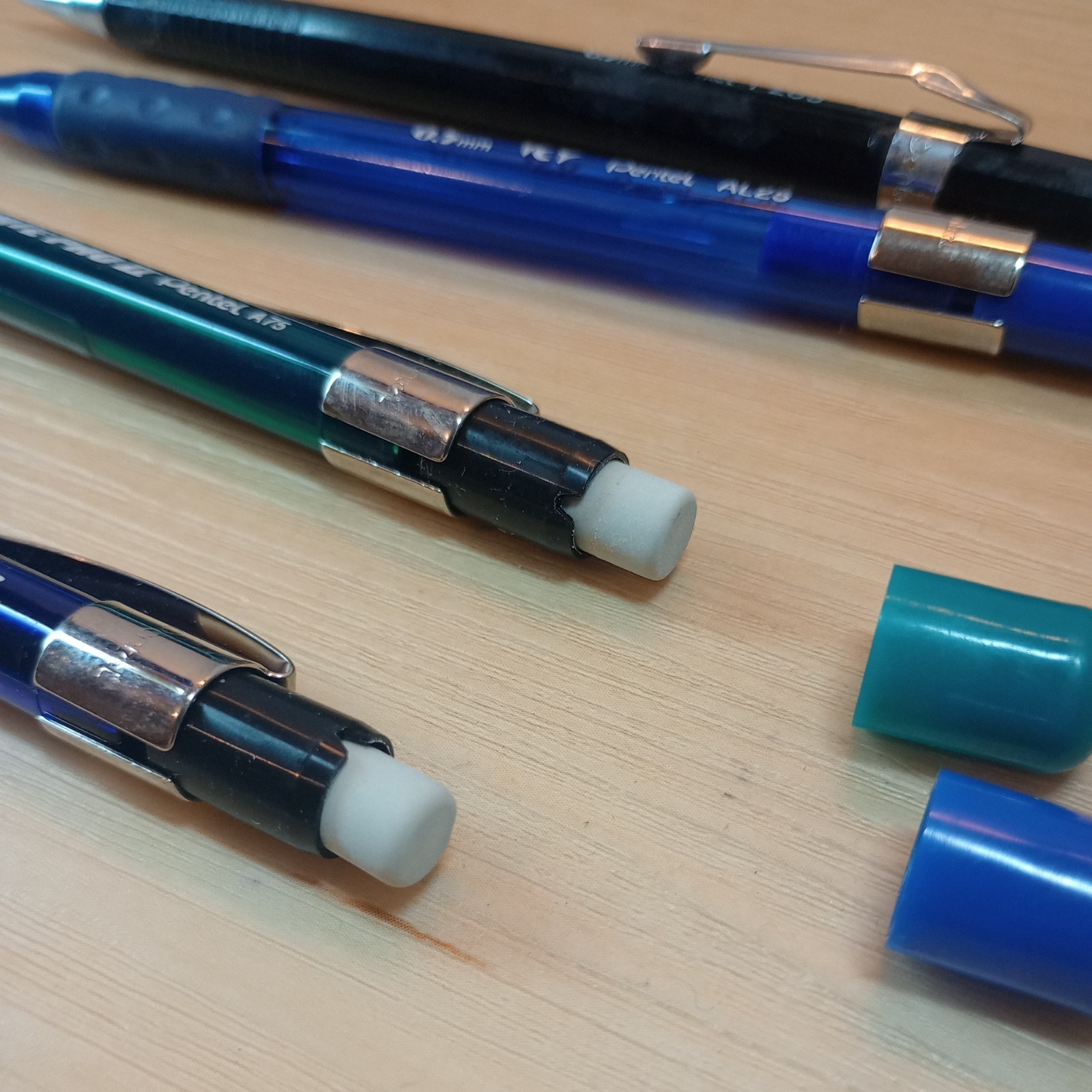Vintage Pentel Japan Mechanical Pencil Set of 4 AL25 P205 A75 A77