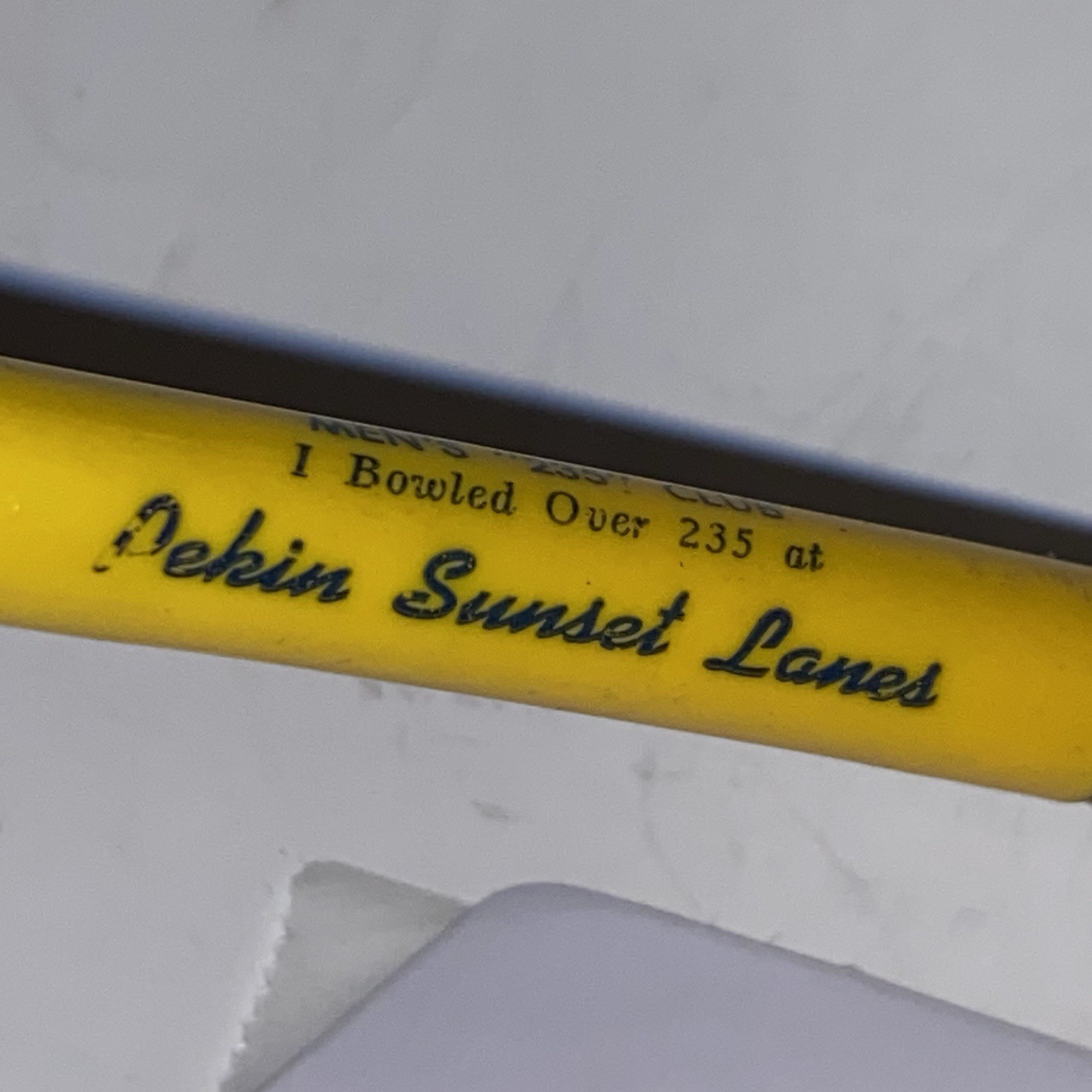 VTG Mechanical Pencil With Bowling Pin Top Ritepoint Sunset Lanes Pekin Illinois