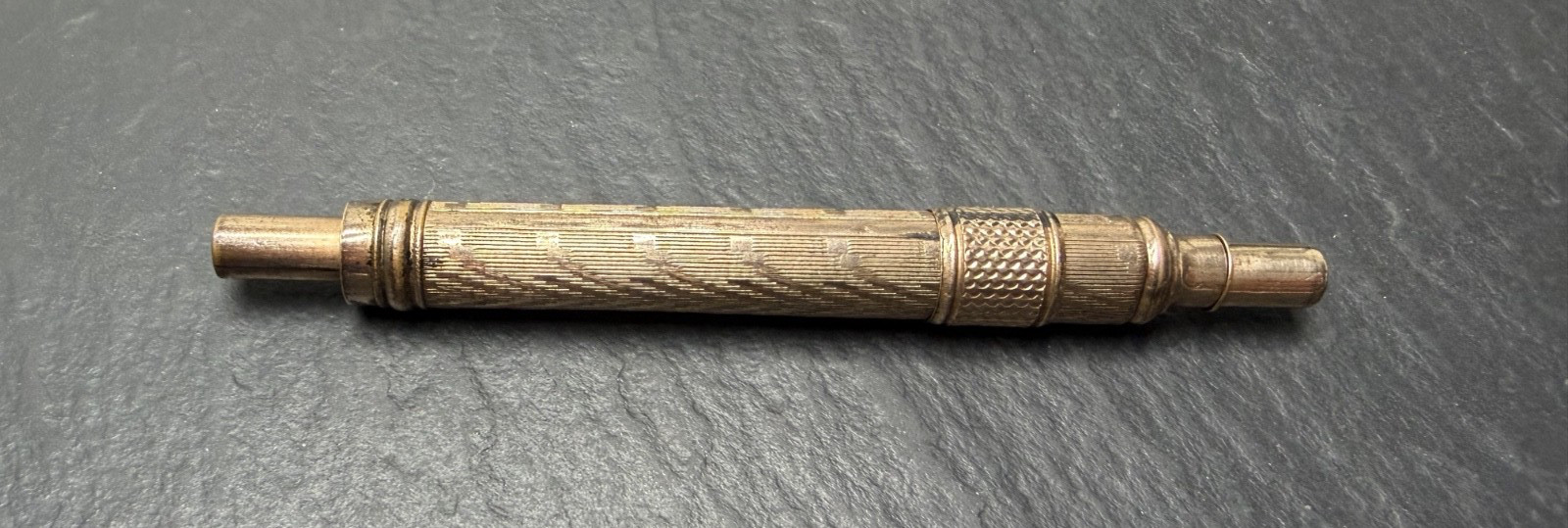 ANTIQUE GOLD FILLED COMBINATION DIP PEN W/NIB AND MECHANICAL PENCIL N995