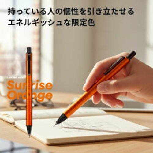 Uni Kurutoga Metal 0.5mm Mechanical Pencil Sunrise Orange Limited Edition