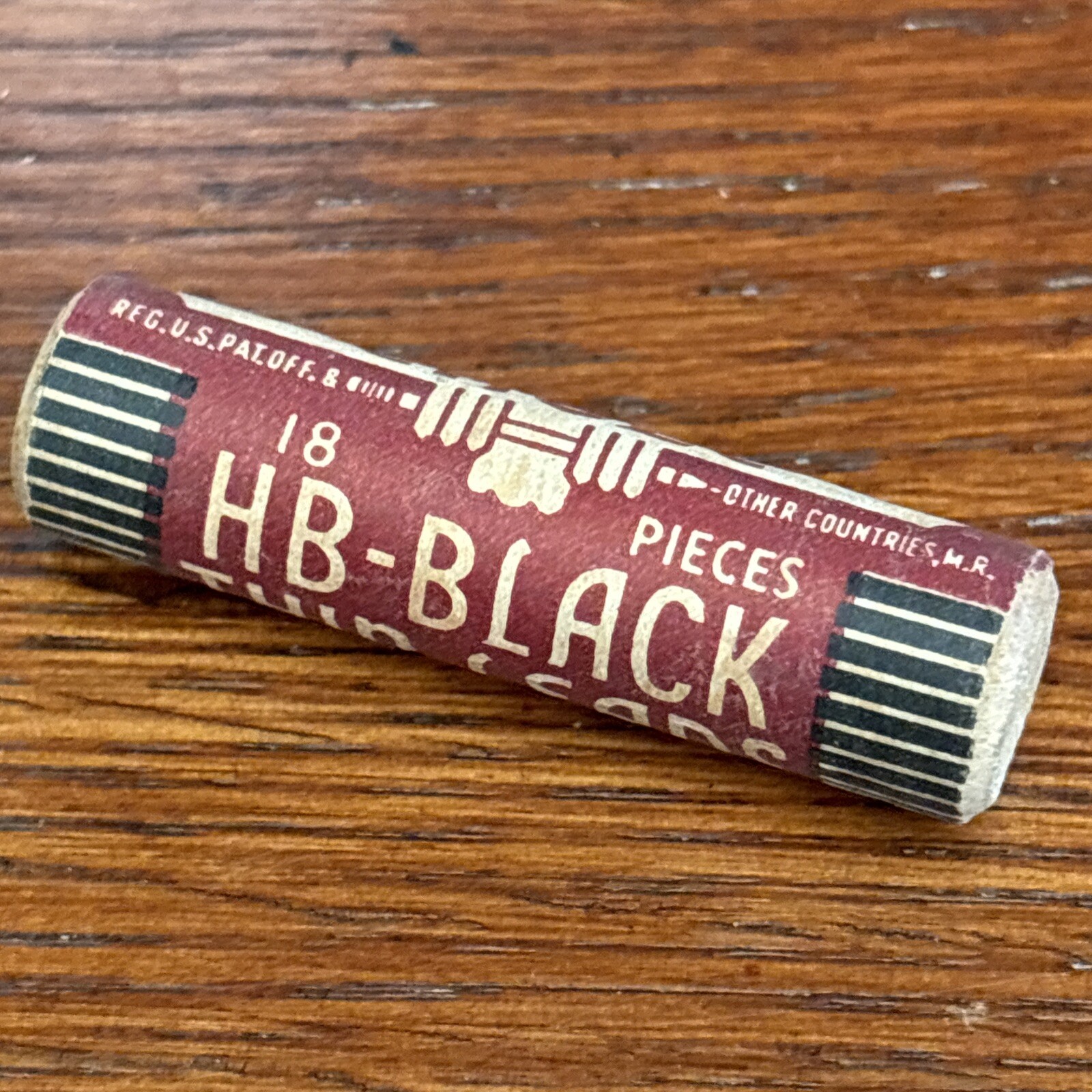 Vintage EAGLE Pencil Co. HB Black Mechanical Lead 1.18mm NOS 18 Pc Wood Tube USA