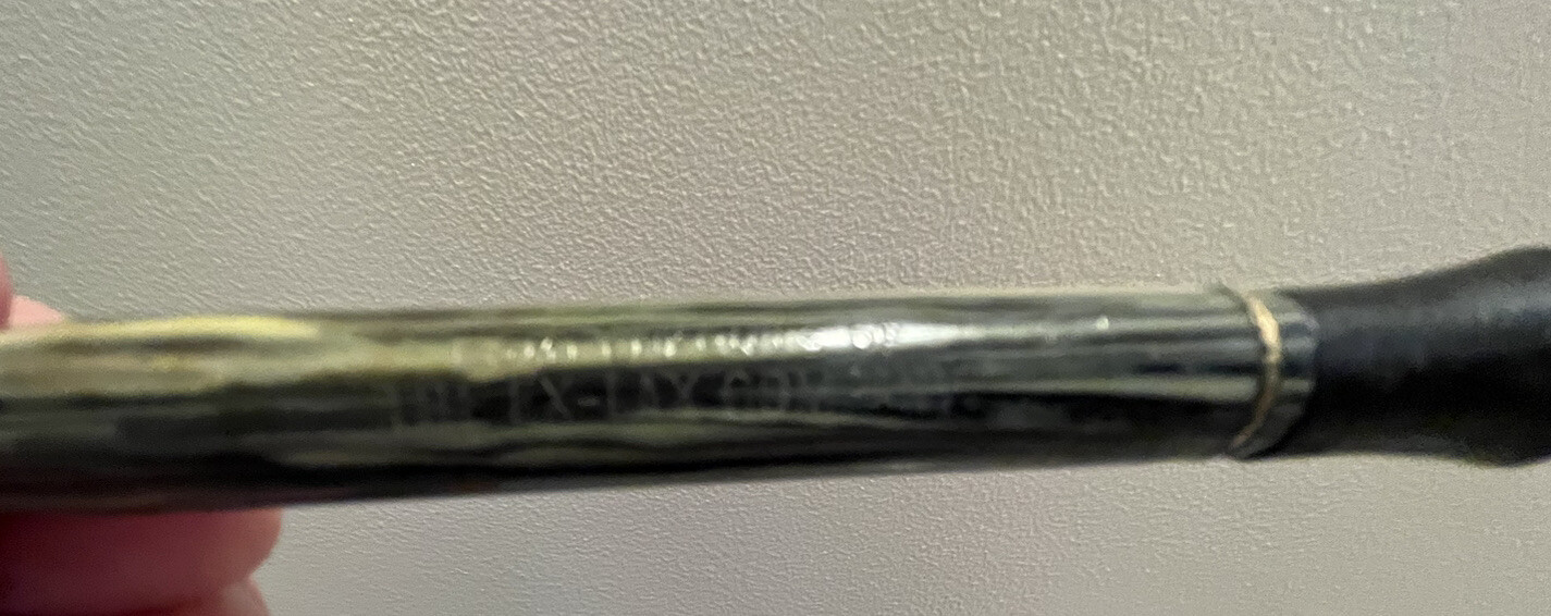 vintage marxton eclipse mechanical pencil Ex Lax Advertising black yellow