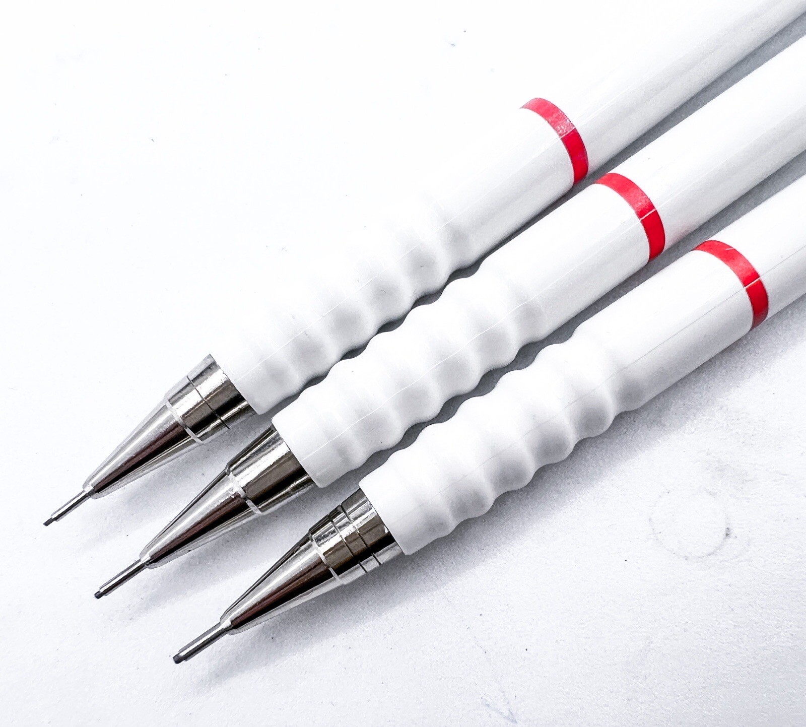 NOS Rotring Tikky Special white 3pcs set Mechanical pencil With Pouch