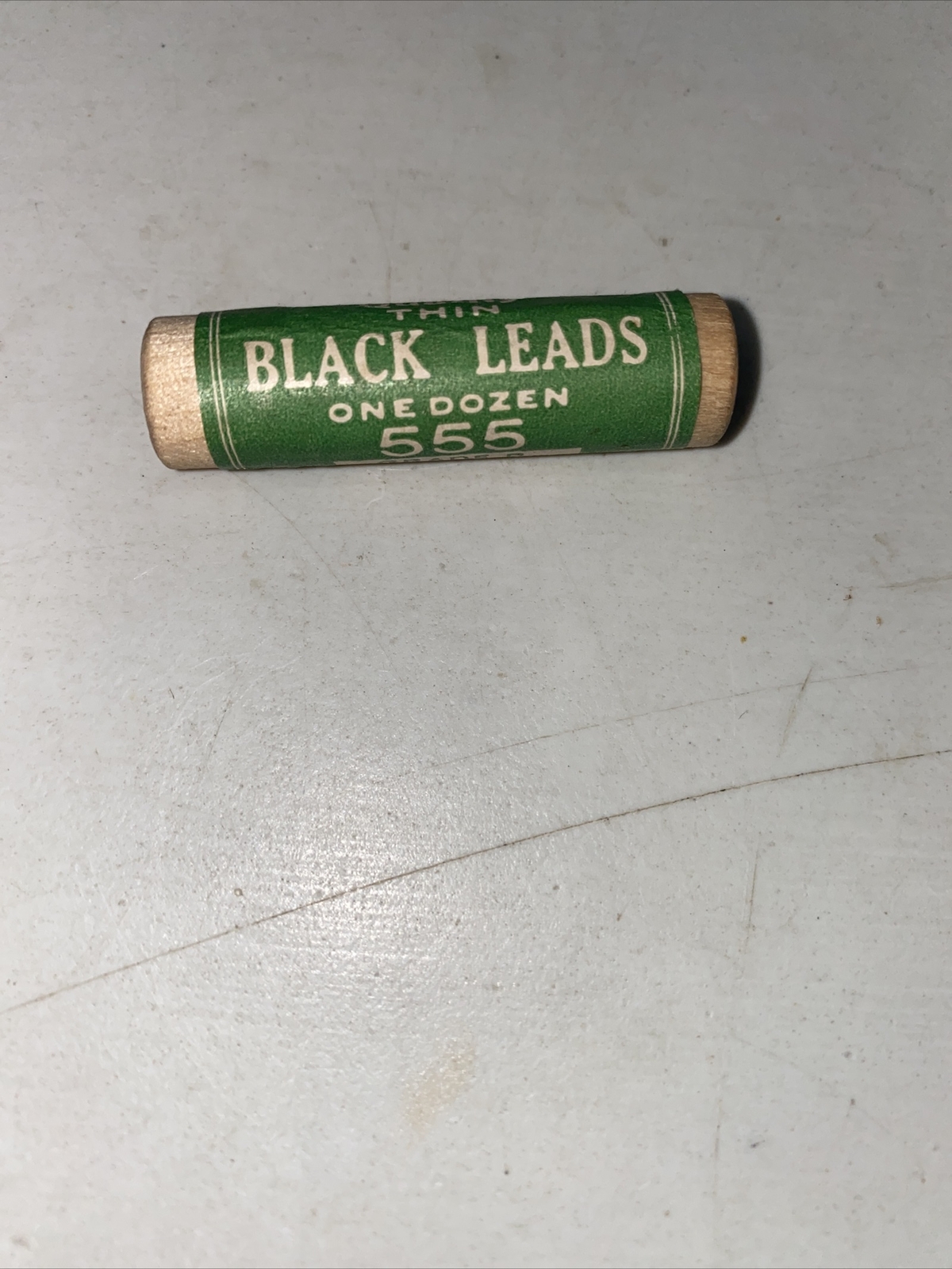 vintage a w faber pencil leads wood tube new 555 grade b soft Thin Black