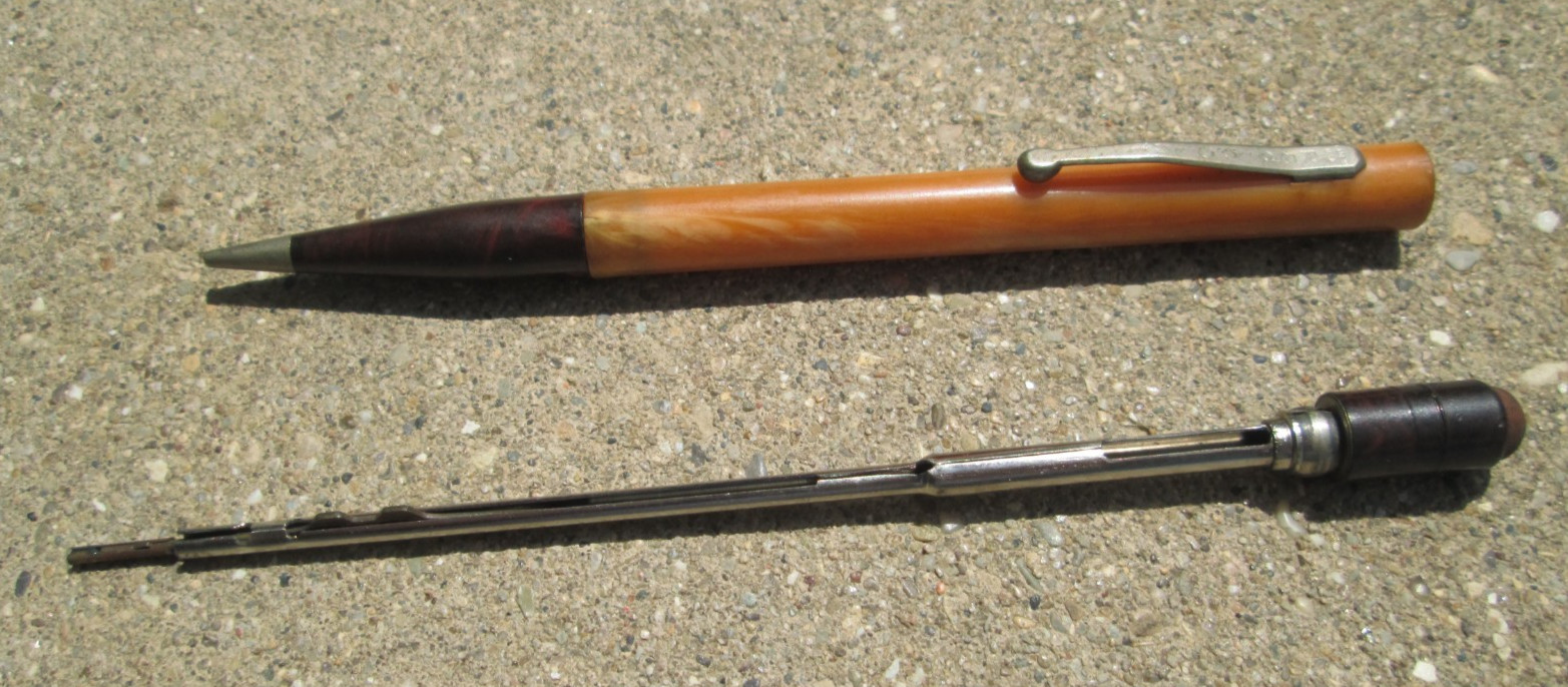 Redipoint Two-Tone Celluloid Mechanical Pencil Vintage As-Is