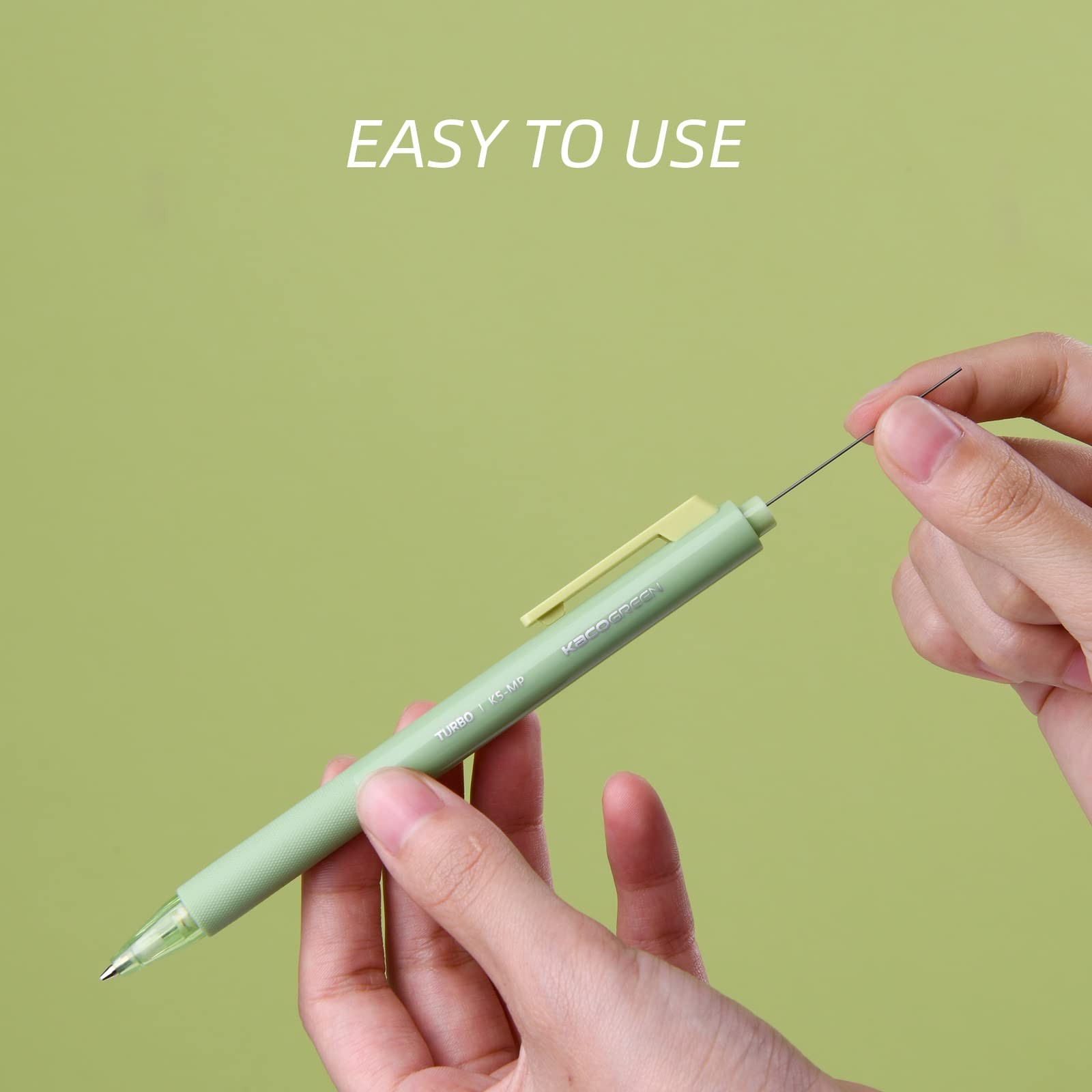 Mechanical Pencil Set, 5 Pieces Cute Pastel Pencils 0.5 mm with 5 Tube HB Lea…