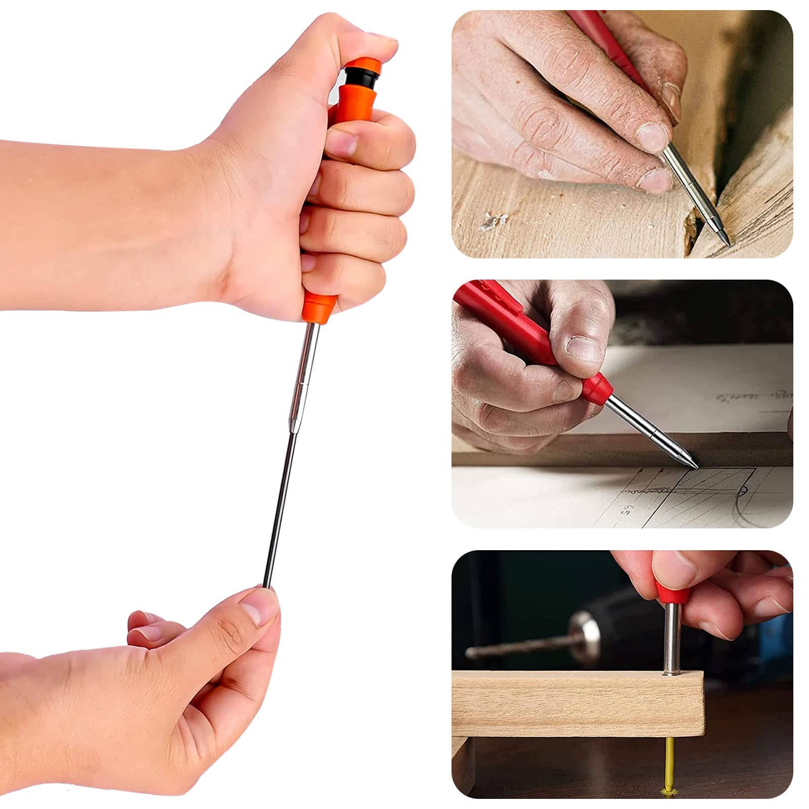 36 Pcs 2.8mm Pencil Lead Refills for Carpenter 1 Count (Pack of 36), Black