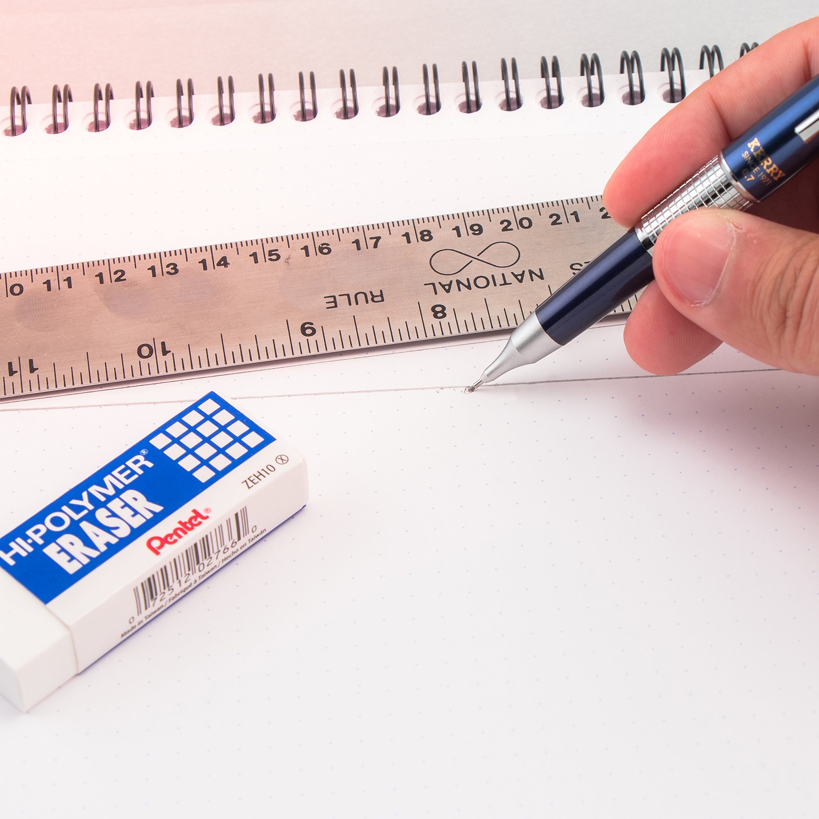 Pentel Sharp Kerry Mechanical Pencil Handcrafted Capped Design 0.5mm 0.7mm
