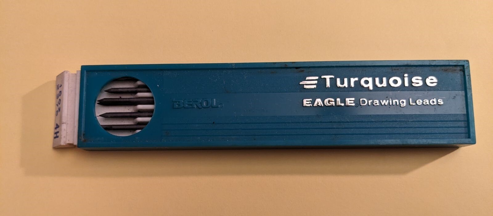 Vintage Berol Turquoise Drawing Pencil Leads = 2375 4H = 11 Leads/Box