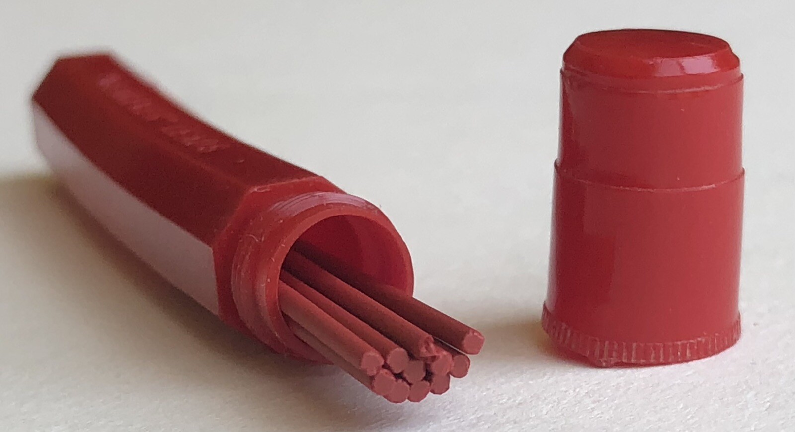 Vintage WEAREVER Mechanical Pencil Lead Red 1.18mm NOS 12pk Bakelite Tube USA