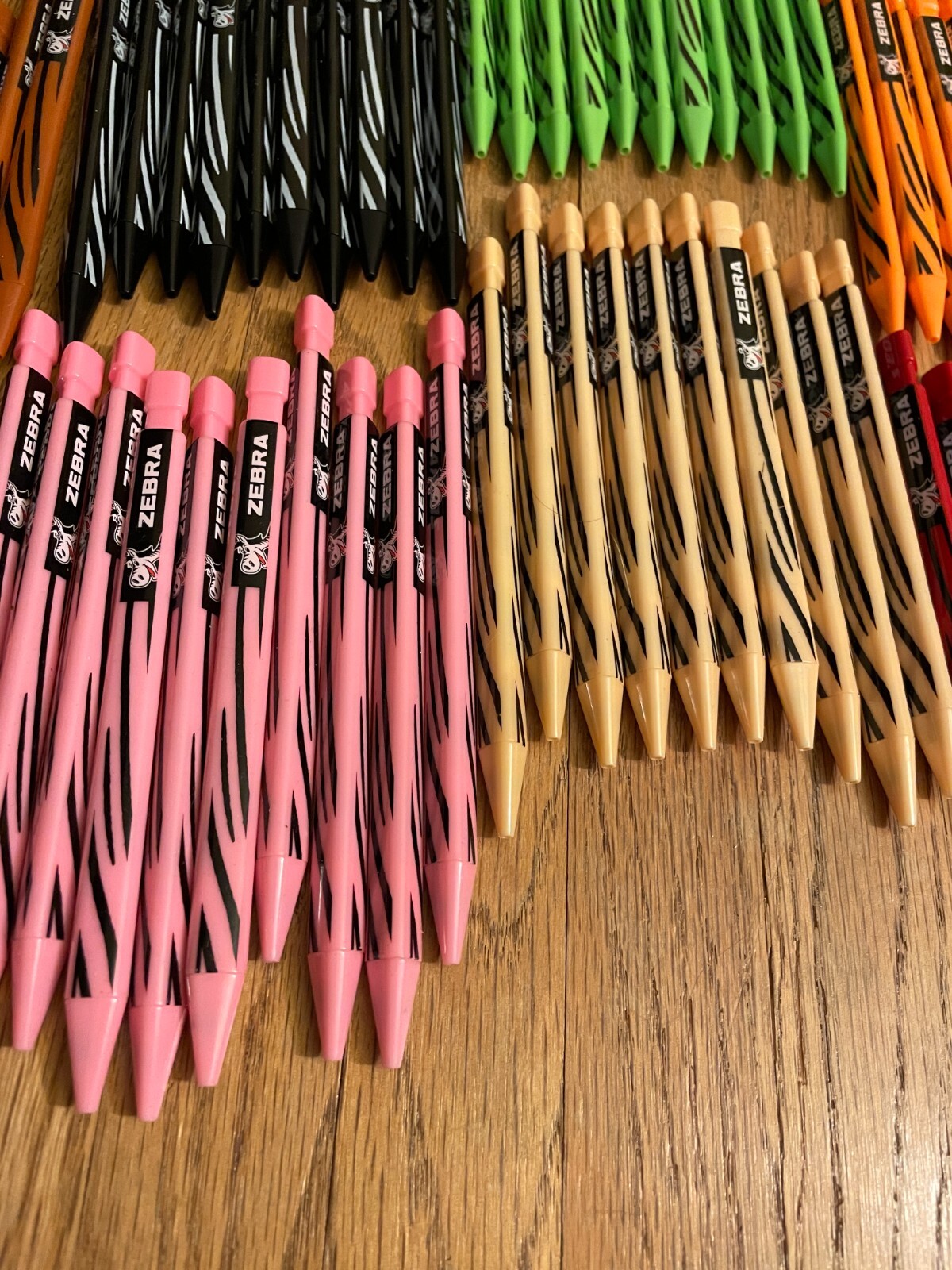 90 Zebra Starters Colored Mechanical Pencils 9 Colors Bright Leads Not Used