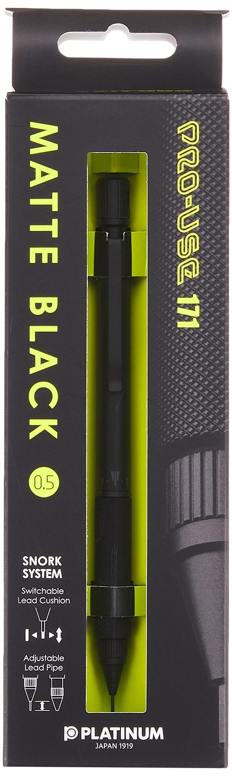 Platinum Pro Use 171 Mechanical Pencil All Matt Black 0.5 mm MSDA-2500B NEW