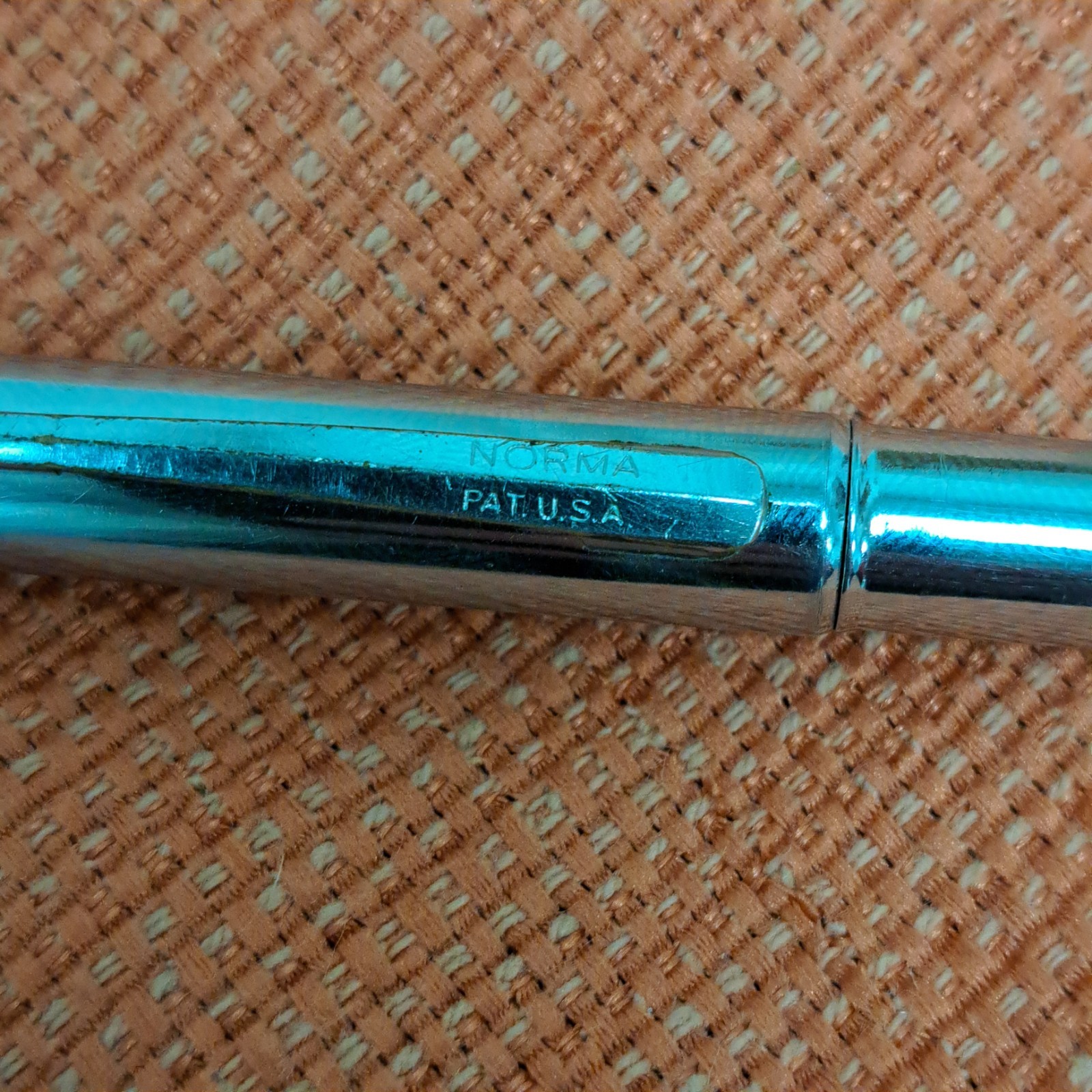 Vintage Norma 4 Lead Mechanical Pencil Metal Chrome Finish Collectible