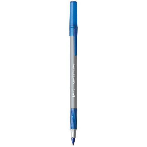 Round Stic Grip Xtra Comfort Ballpoint Pen, Medium Point Black and Blue
