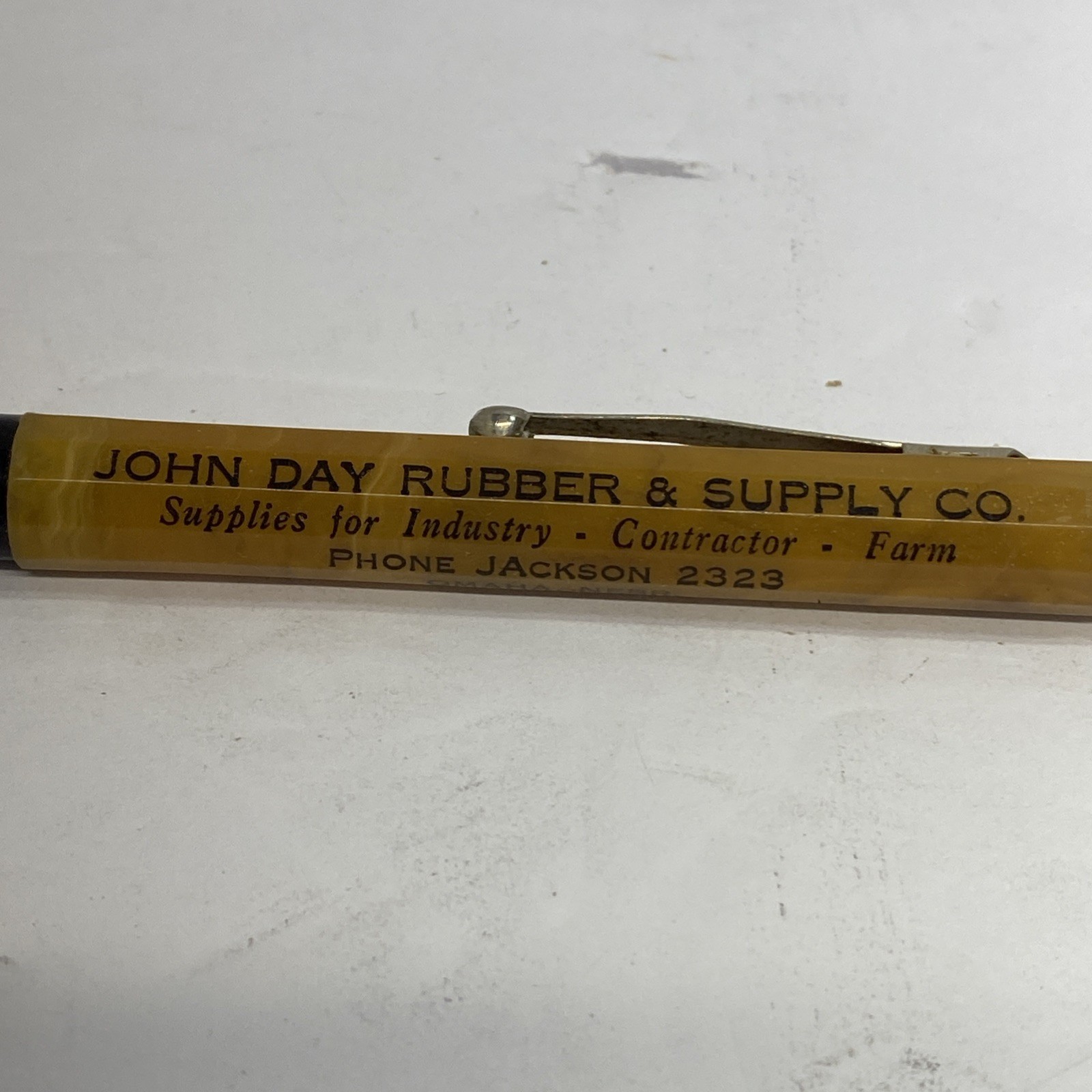Vintage Redipoint Advertising John Day Mechanical Pencil Celluloid Omaha NE