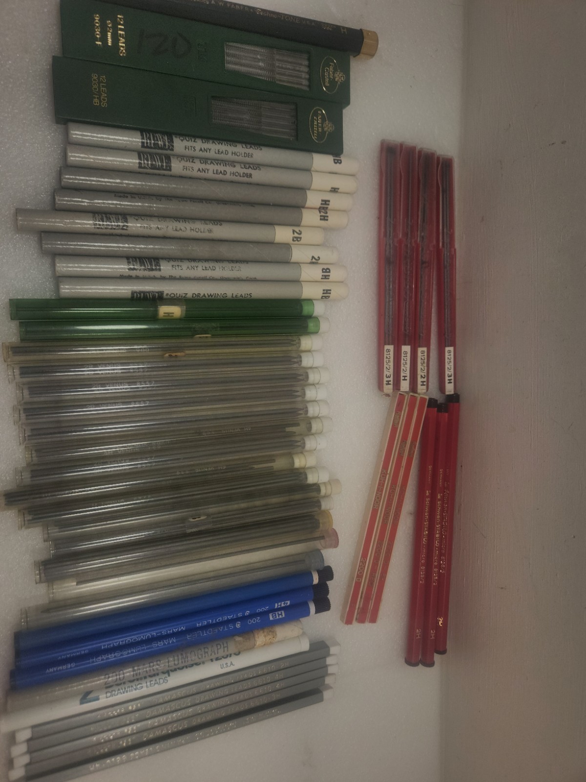 LOT of 133 Vintage Drawing Leads Venus Koh-i-Noor Stabilo And More