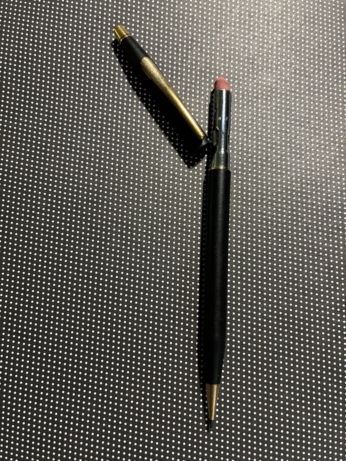 Vtg Cross Century Classic Twist Mechanical Pencil Matte Black & 23K Gold Plated