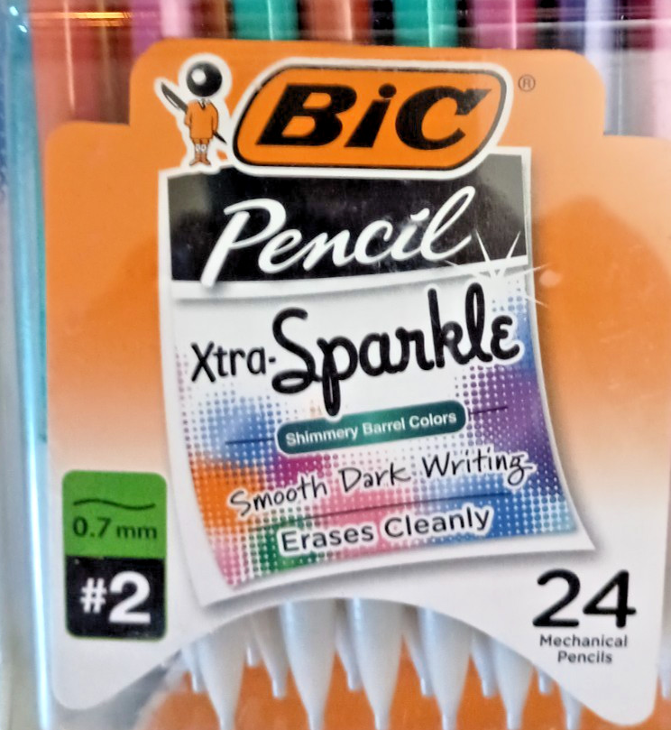 4 PACK BIC Xtra-Sparkle Mechanical #2 Pencils 0.7 mm 24 ct Each Smooth Writing