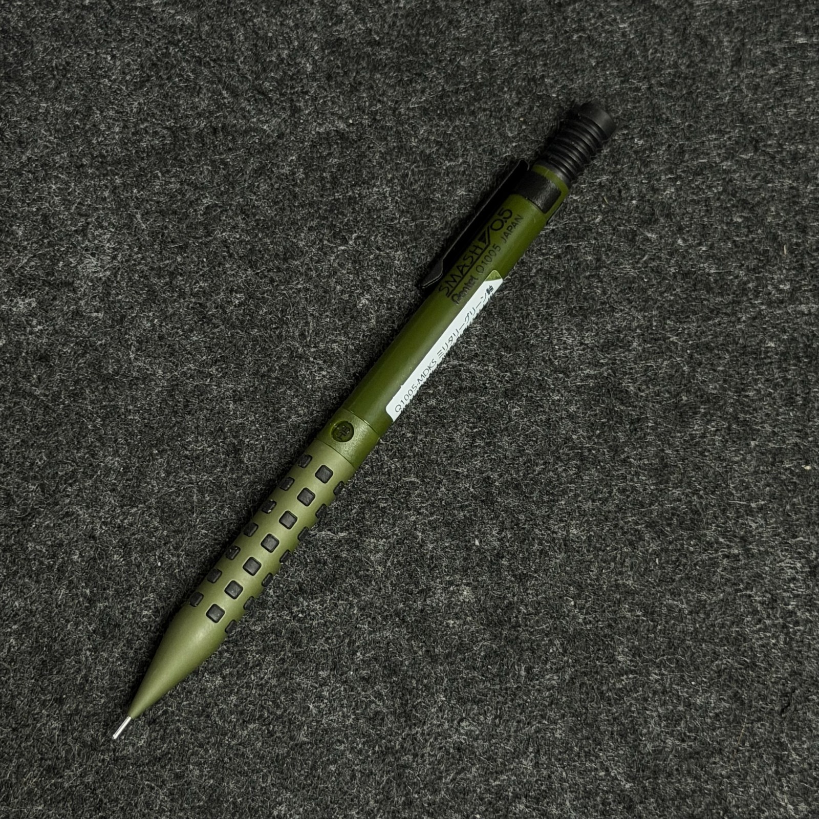 Pentel Smash Kitera Limited Military Green 0.5mm Q1005-MDKS Drafting Pencil New
