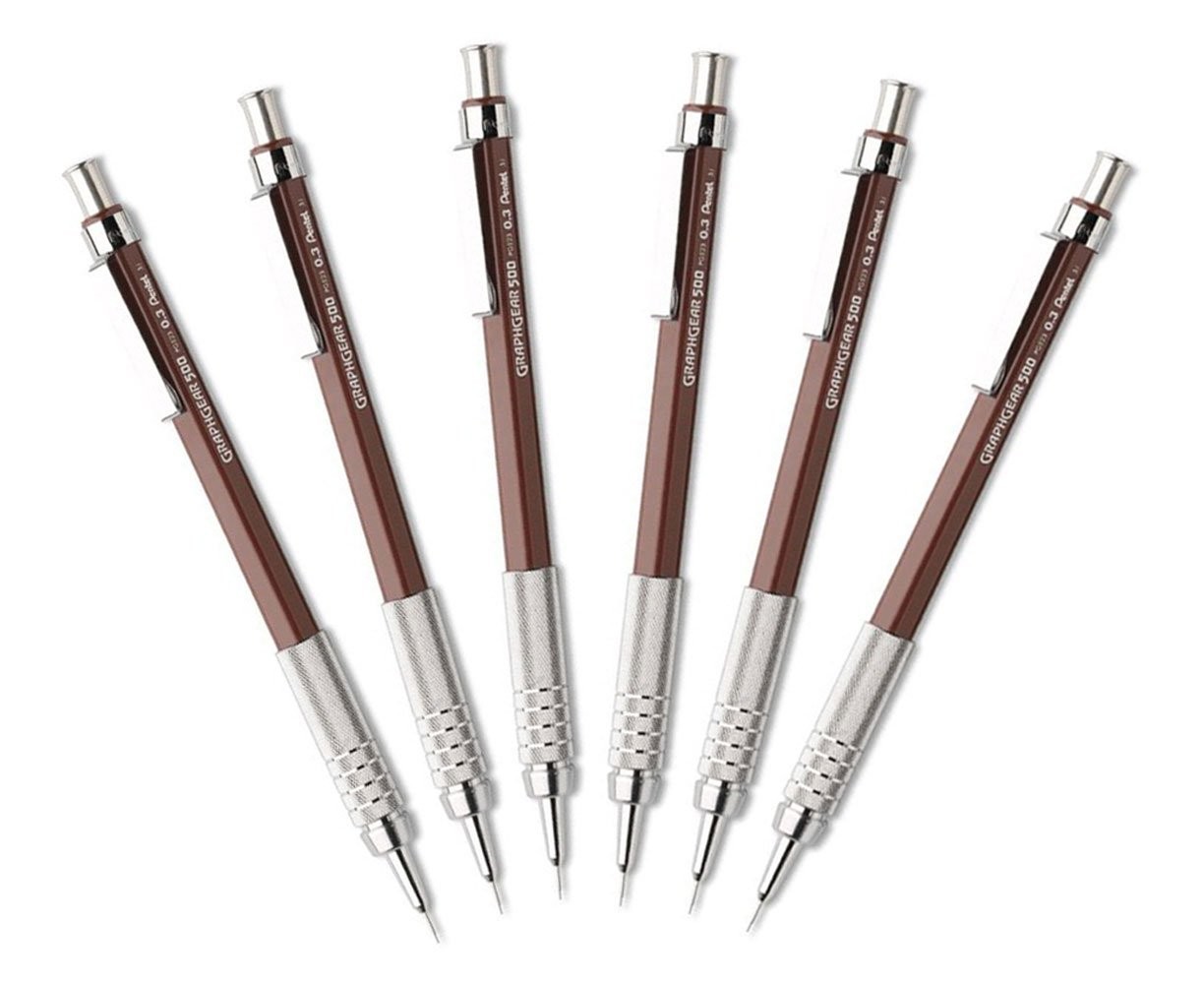 Pentel Drafting Pencil 0.3mm Refillable Polymer Ergonomic Grip Fine Point