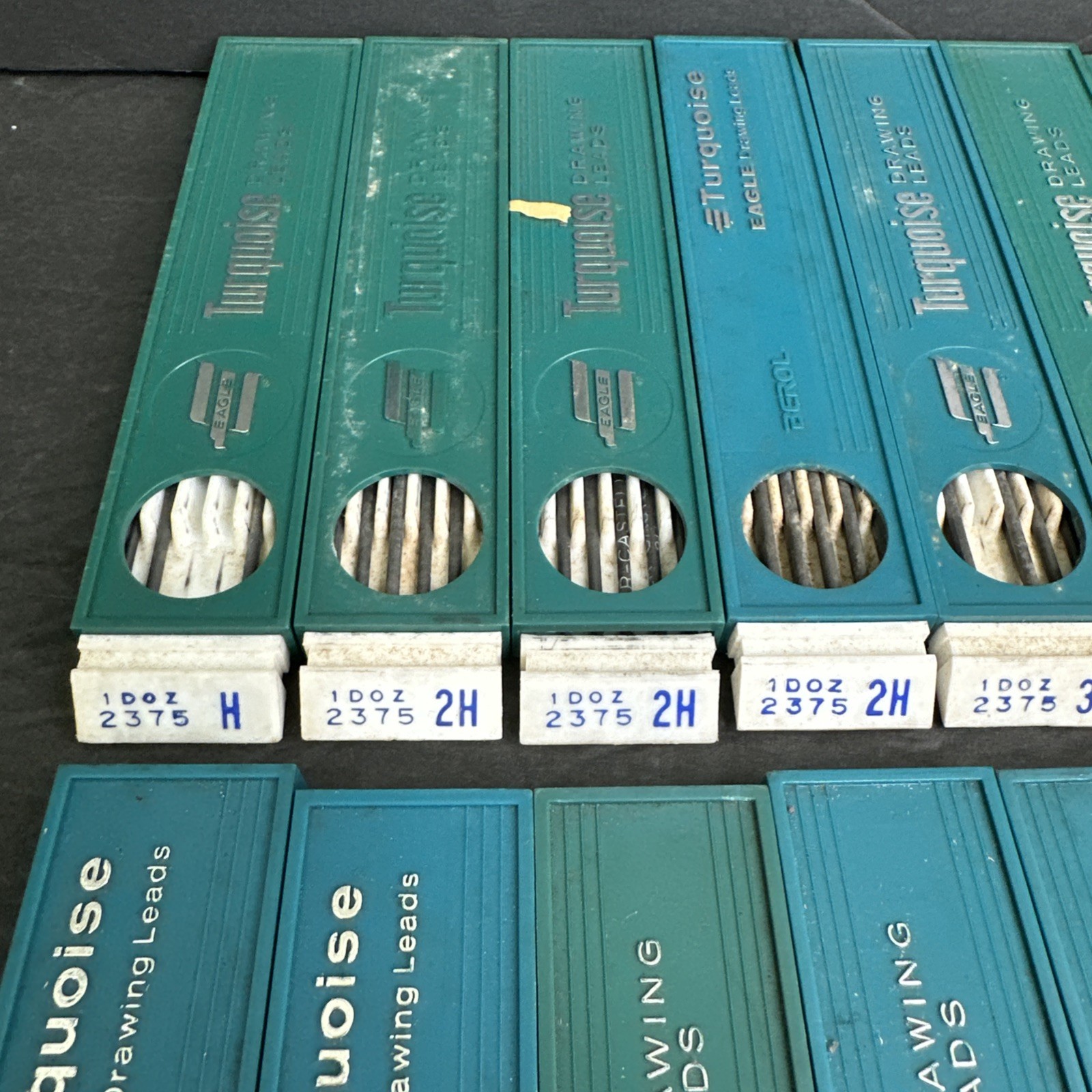 13 Packs Berol Turquoise Eagle 2375 Drawing Leads F 2H 4H 2B HB 3H 6H