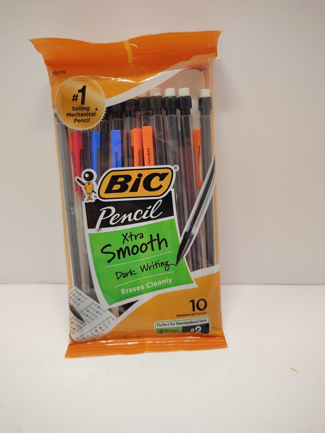 BIC Xtra-Smooth Mechanical Pencils with Erasers, 1 count (Pack of 10), Black