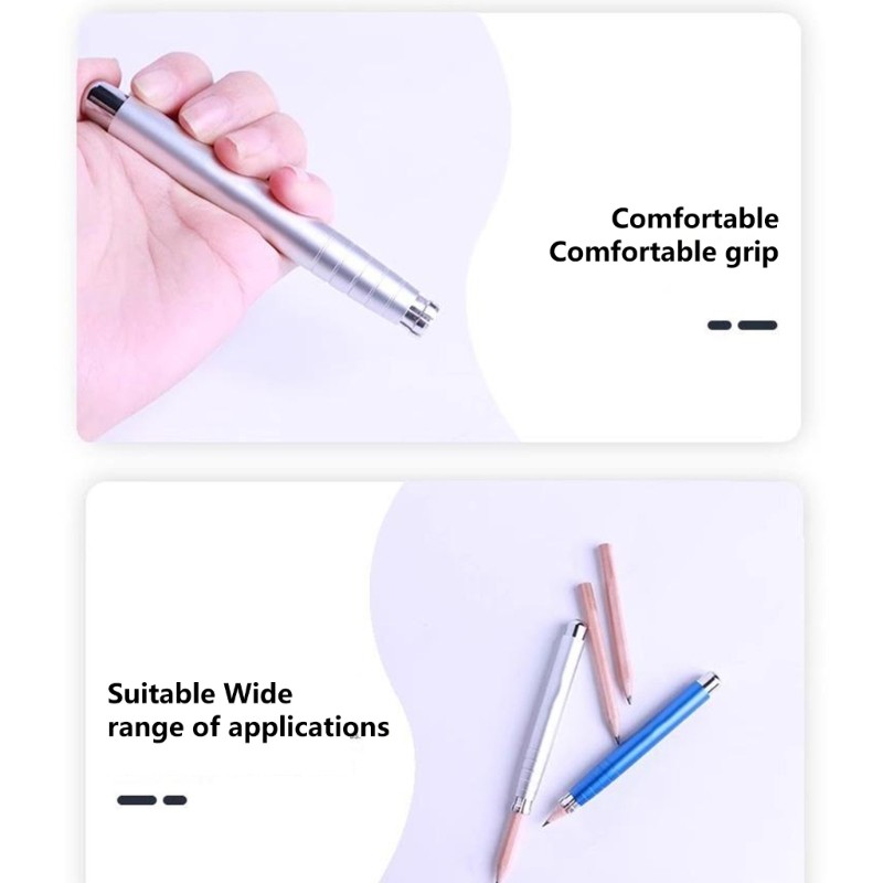 2Pcs Ergonomic Pencil Extender Metal Pencil Holder for 7MM-7.8MM Diameter Pencil