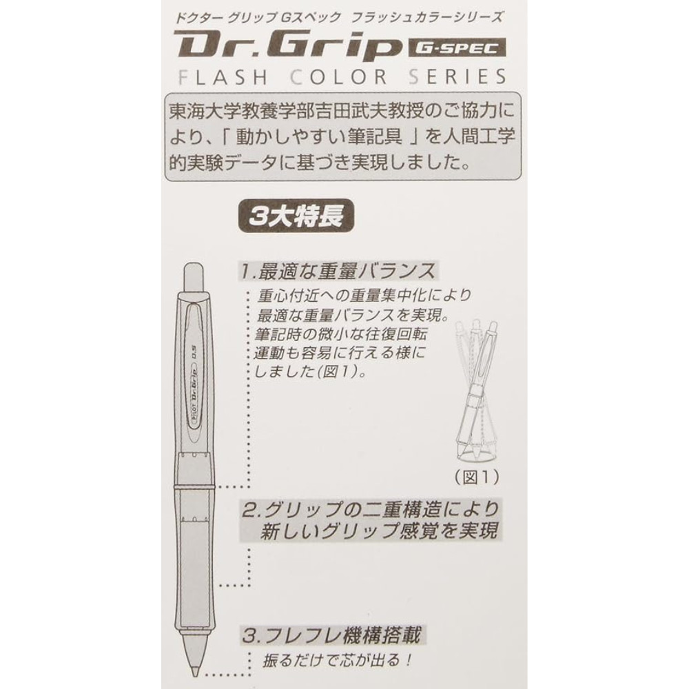 PILOT Dr. Grip G-Spec Shaker Mechanical Pencil – 1 Count (Pack of 1), Black .