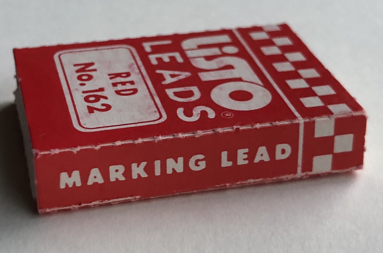 Vintage LISTO Pencil Corporation 4mm Red No. 162 Marking Lead 6 Pack CA USA