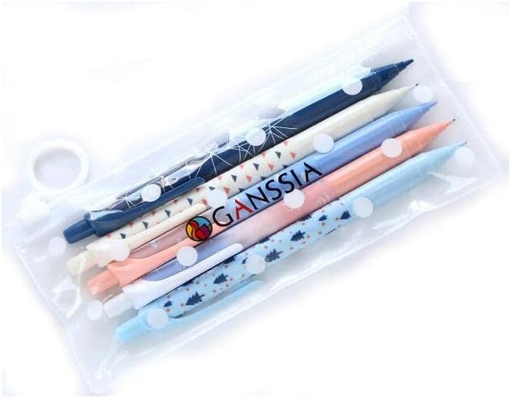 Blue Series Mechanical Pencils, Black Lead 0.7Mm Point Automatic Pencil for Draf
