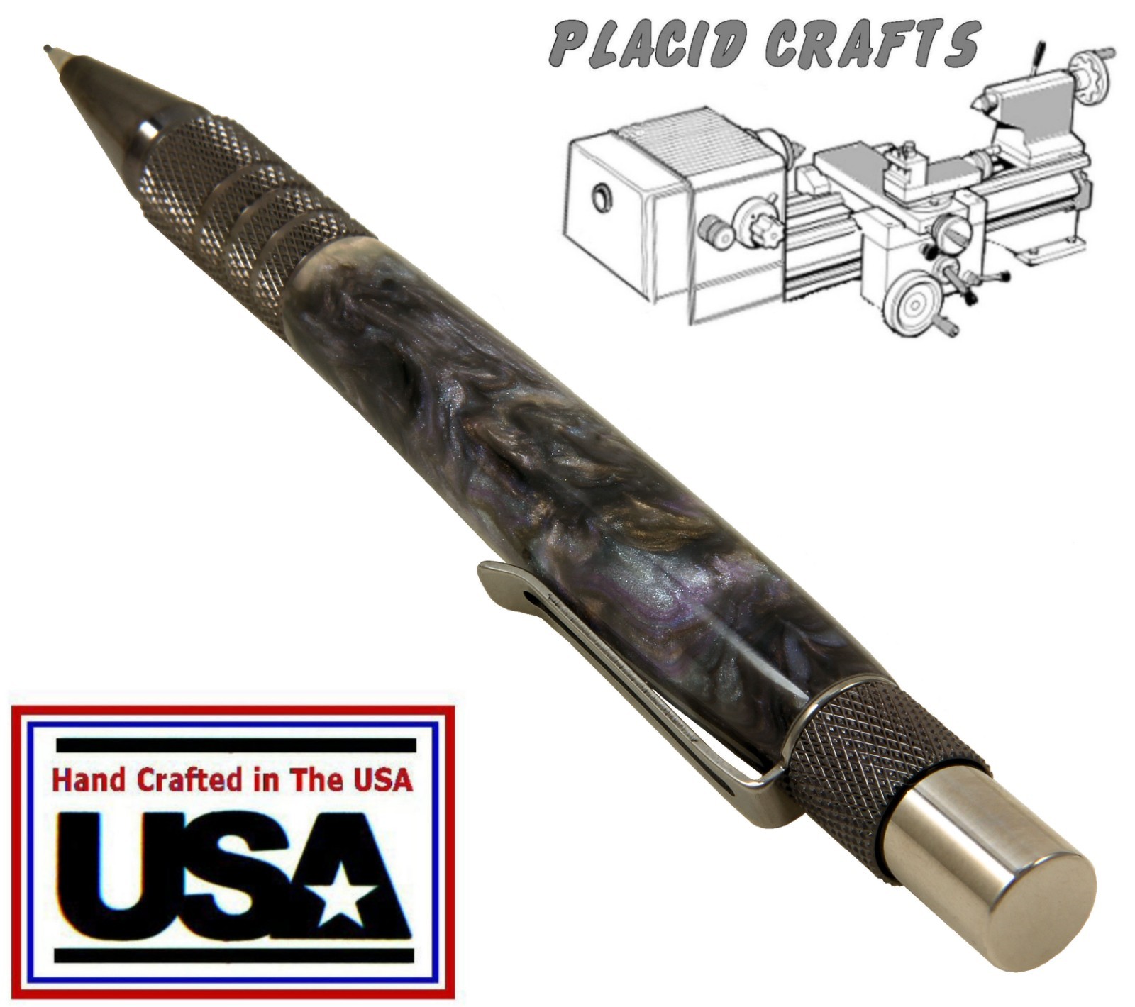 Dura Click .07mm Pencil / Gun Metal Hardware & Purple Haze Body / N86