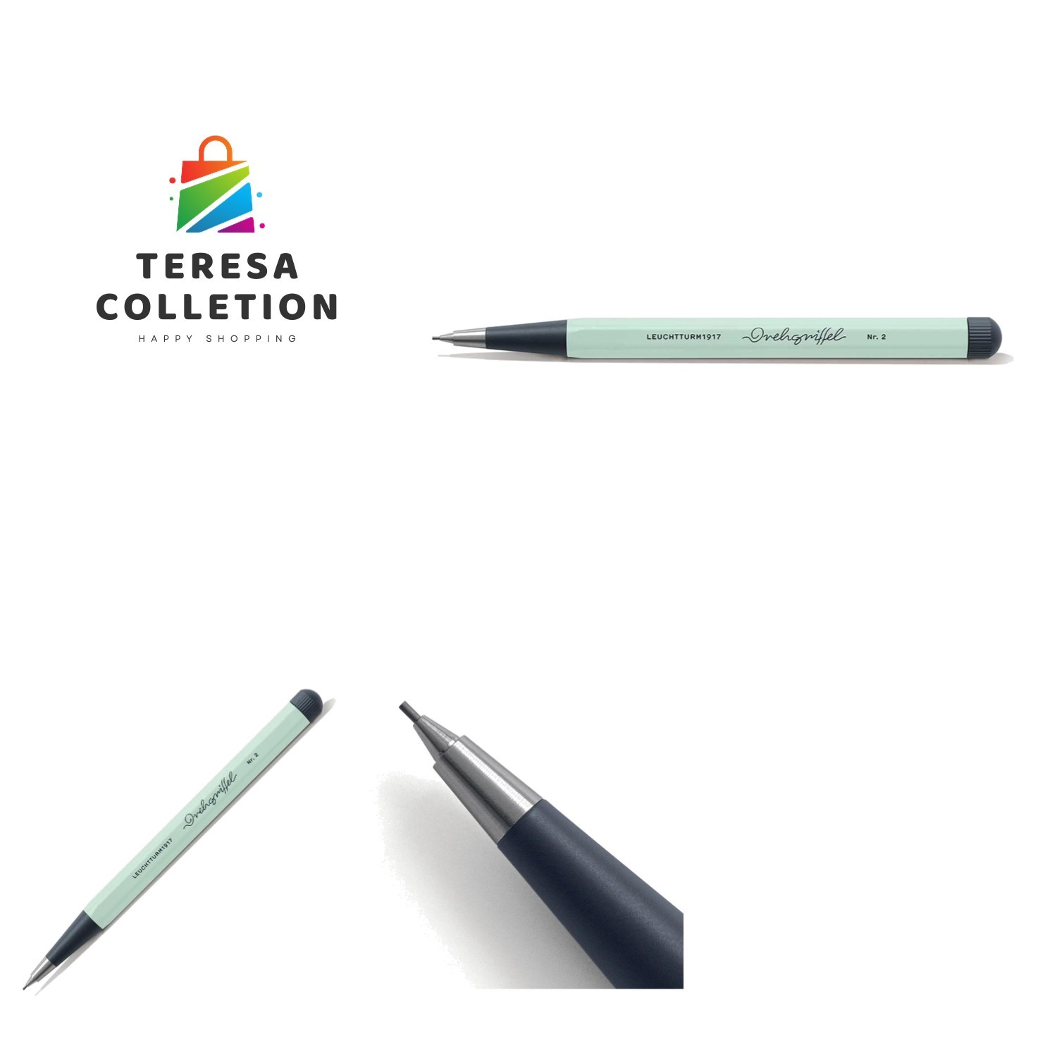 Drehgriffel Refillable Mechanical Pencil in Mint Green – Elegant Writing Tool