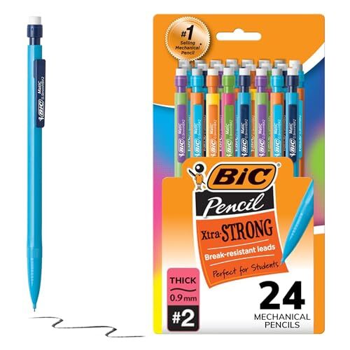 Xtra-Strong Thick Lead Mechanical Pencil, With 24 Count (Pack of 1) 0.9mm