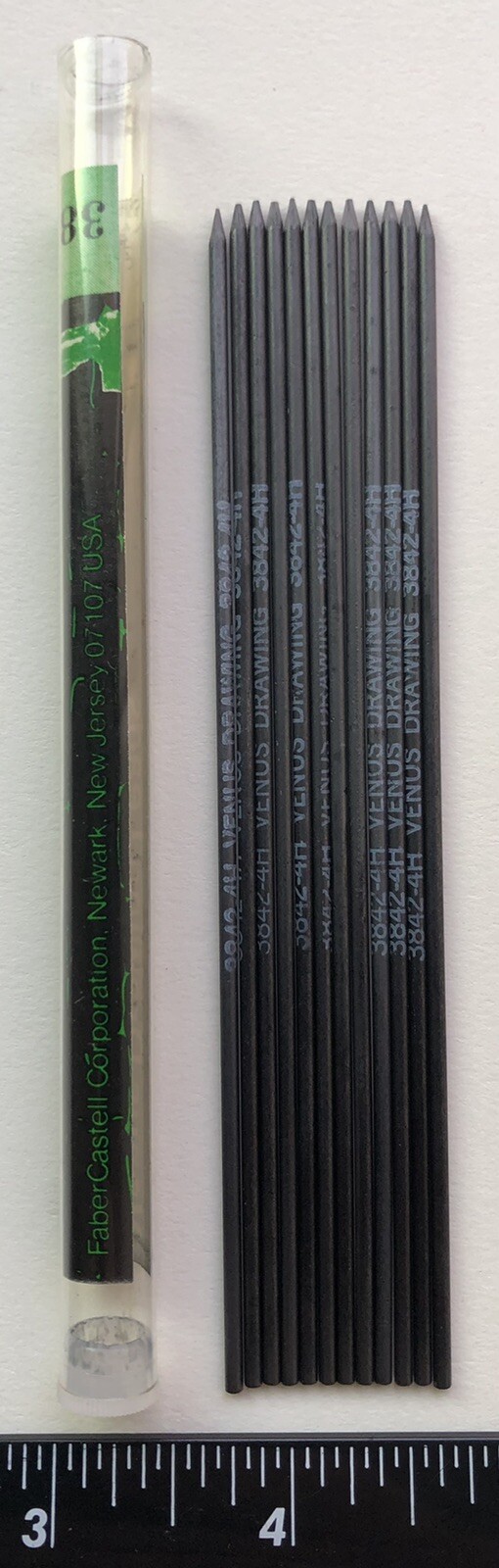 Vintage Faber Castell VENUS 3842 Drawing 2mm 4H Leads NOS Tube Of 12 NJ USA
