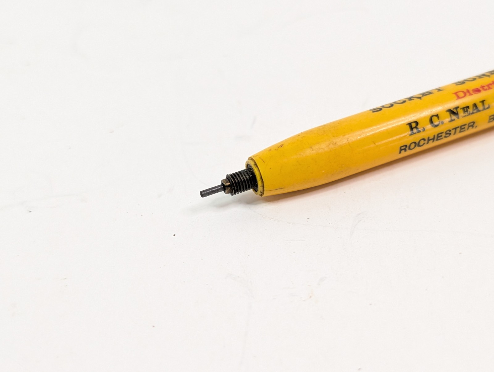 1960’s UNBRAKO Head Cap Mechanical Pencil & Leads Vtg R C Neil Company Scripto