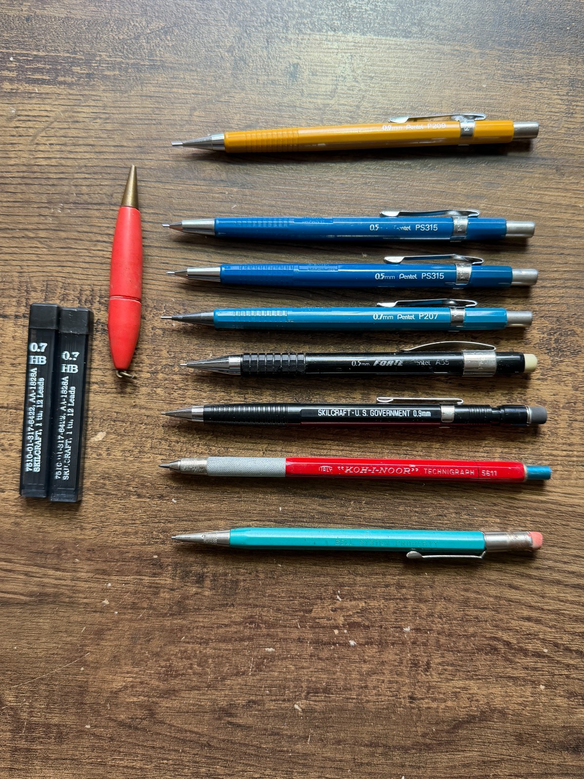 Pentel Lot Mechanical Pencils P315 P207 P209 Forte A55 Lead Holder 5611