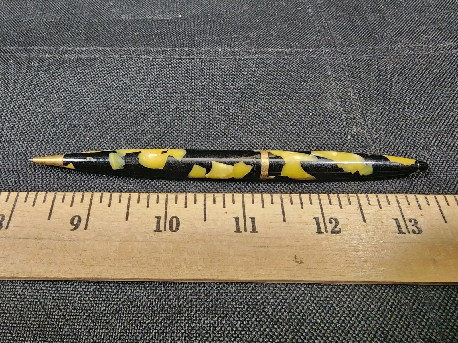 Vintage Sheaffer Balance Mechanical Pencil Black Pearl & Gold No Lead Untested