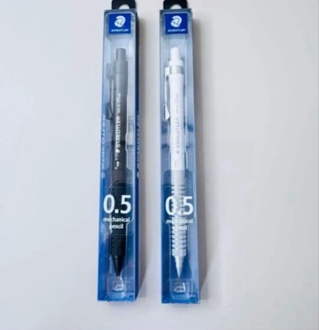 Staedtler Mechanical Pencil 925 15 Metal 0.5mm White & Black Set Of 2 Metal Grip