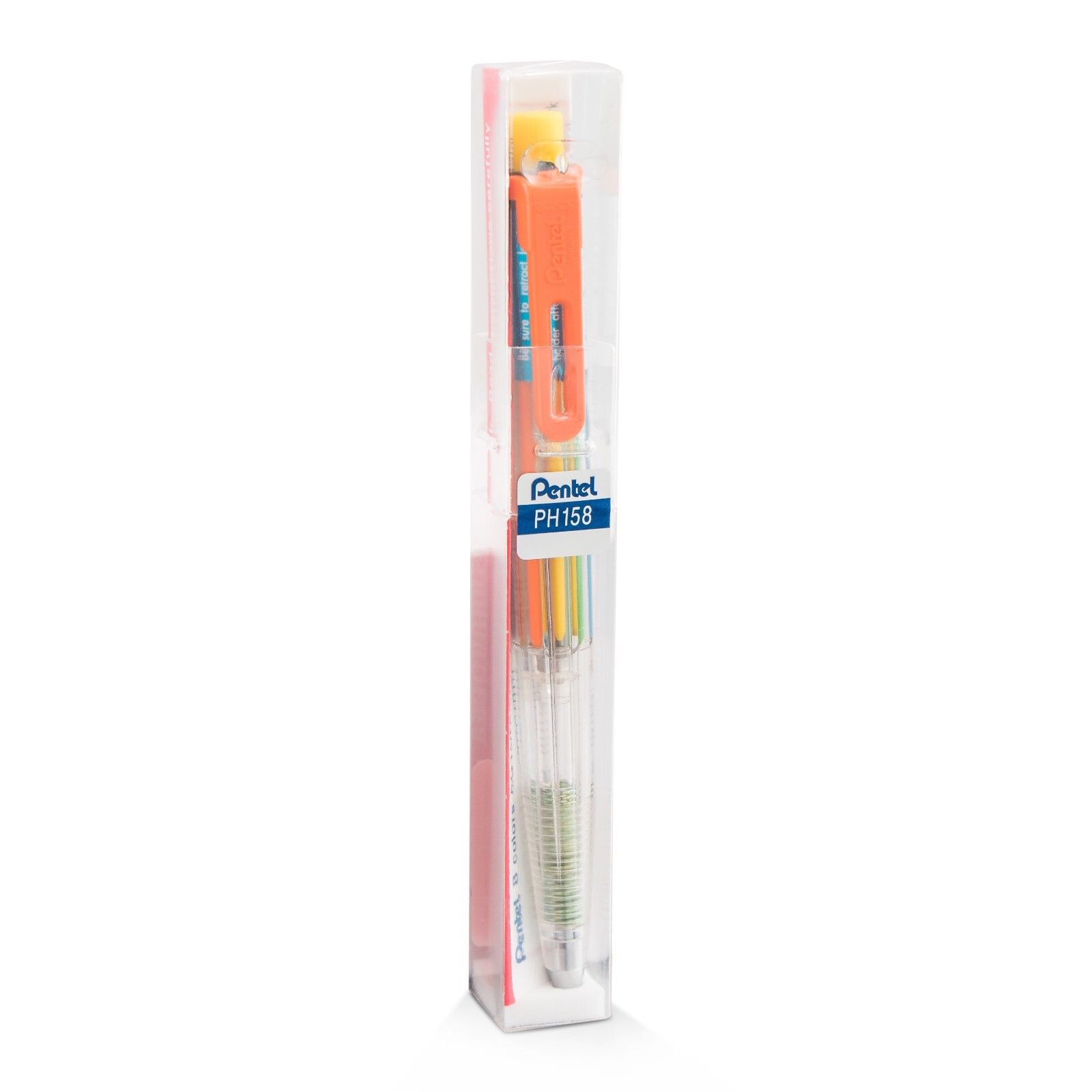 Pentel Arts 8 Color Mechanical Pencil, Assorted Accent Clip Colors, 1 Pencil