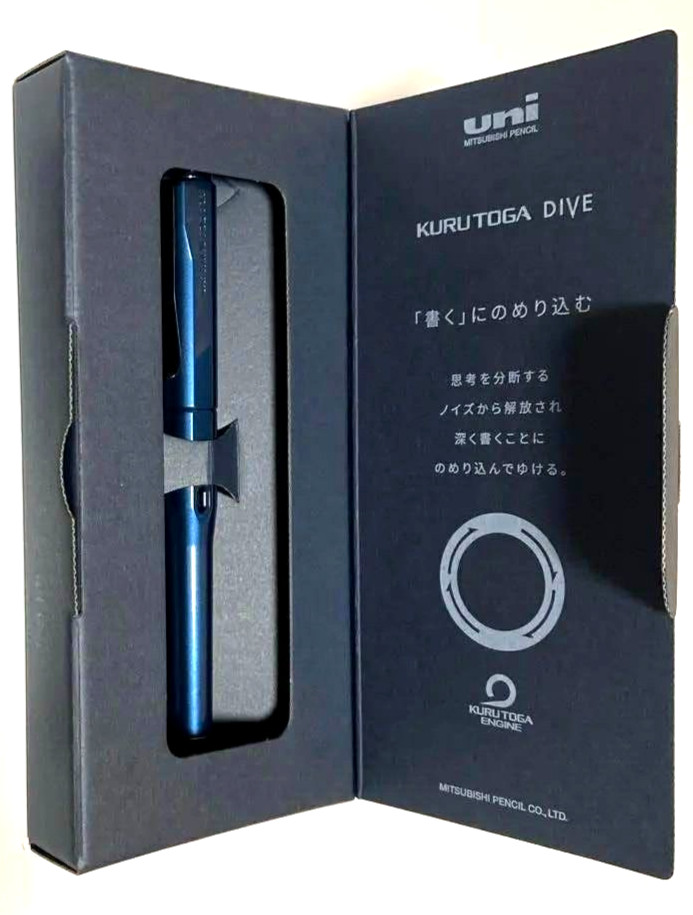 Uni Kuru Toga Dive 0.5mm Mechanical Pencil M5-5000 Abyss Blue Kurutoga Gift