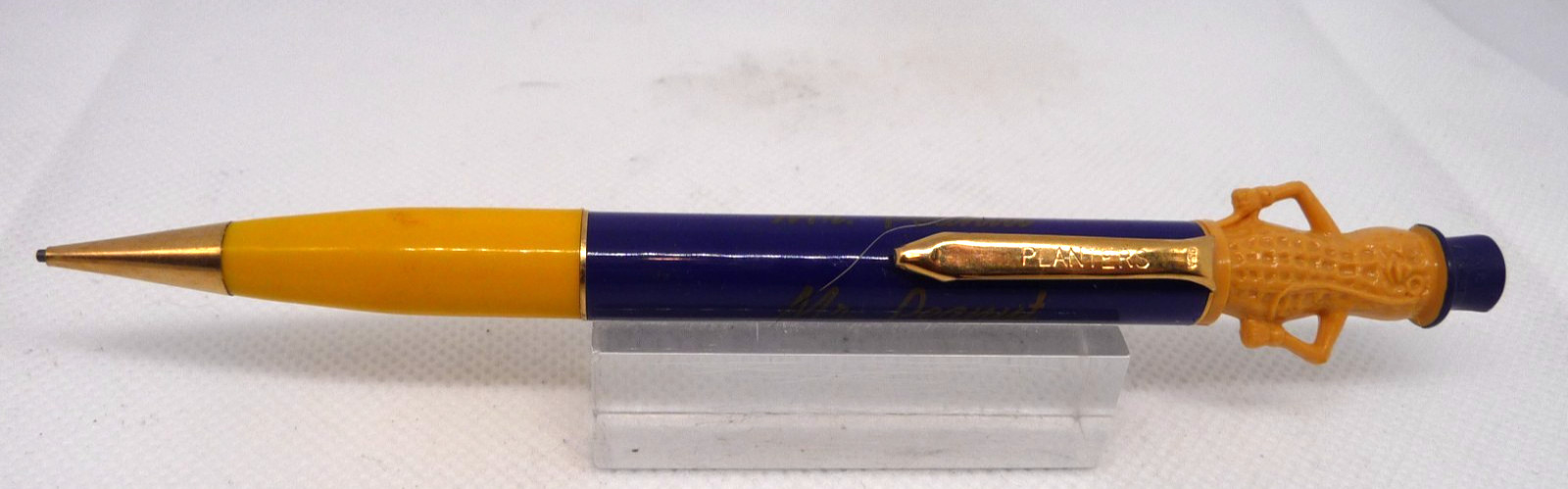 Mr.Peanut by Planters Blue and Yellow l.l mm Pencil–working
