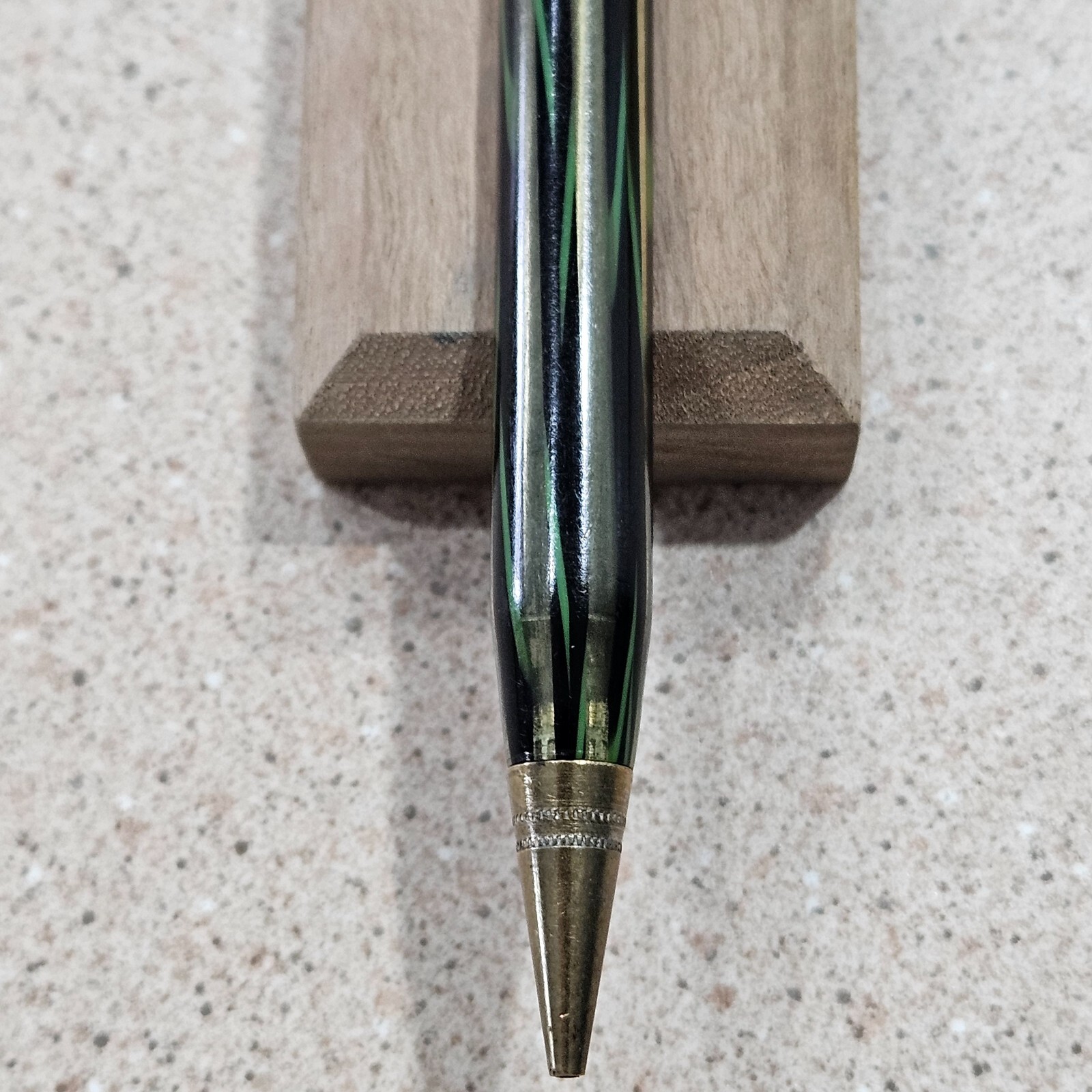 Wearever “Year Round” Green & Black Pattern Visible 5-3/4 Inch Mechanical Pencil