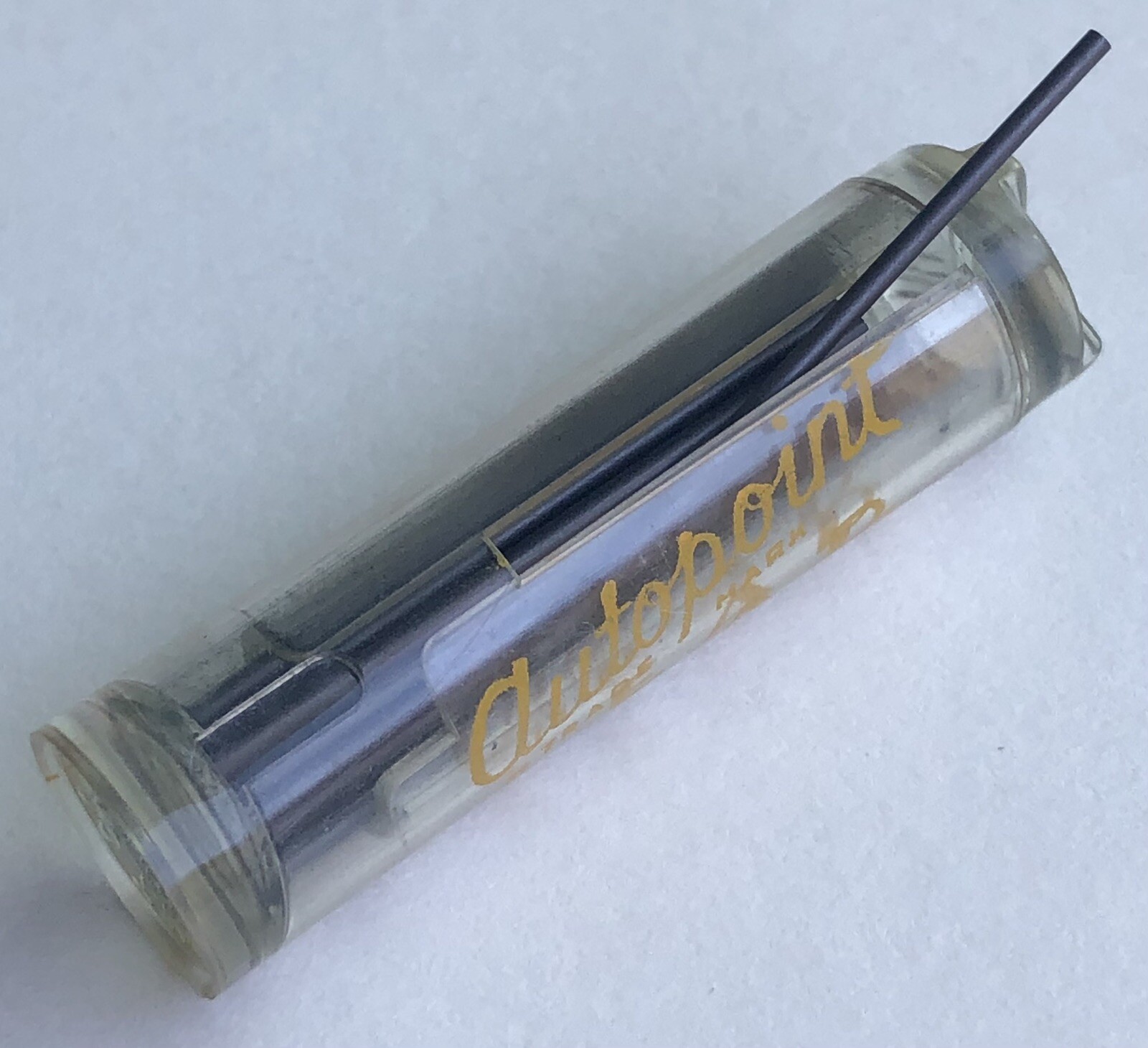 Vintage AUTOPOINT Mechanical Pencil Lead H Hard Black 1.1mm 1-3/8″ NOS 24pk USA