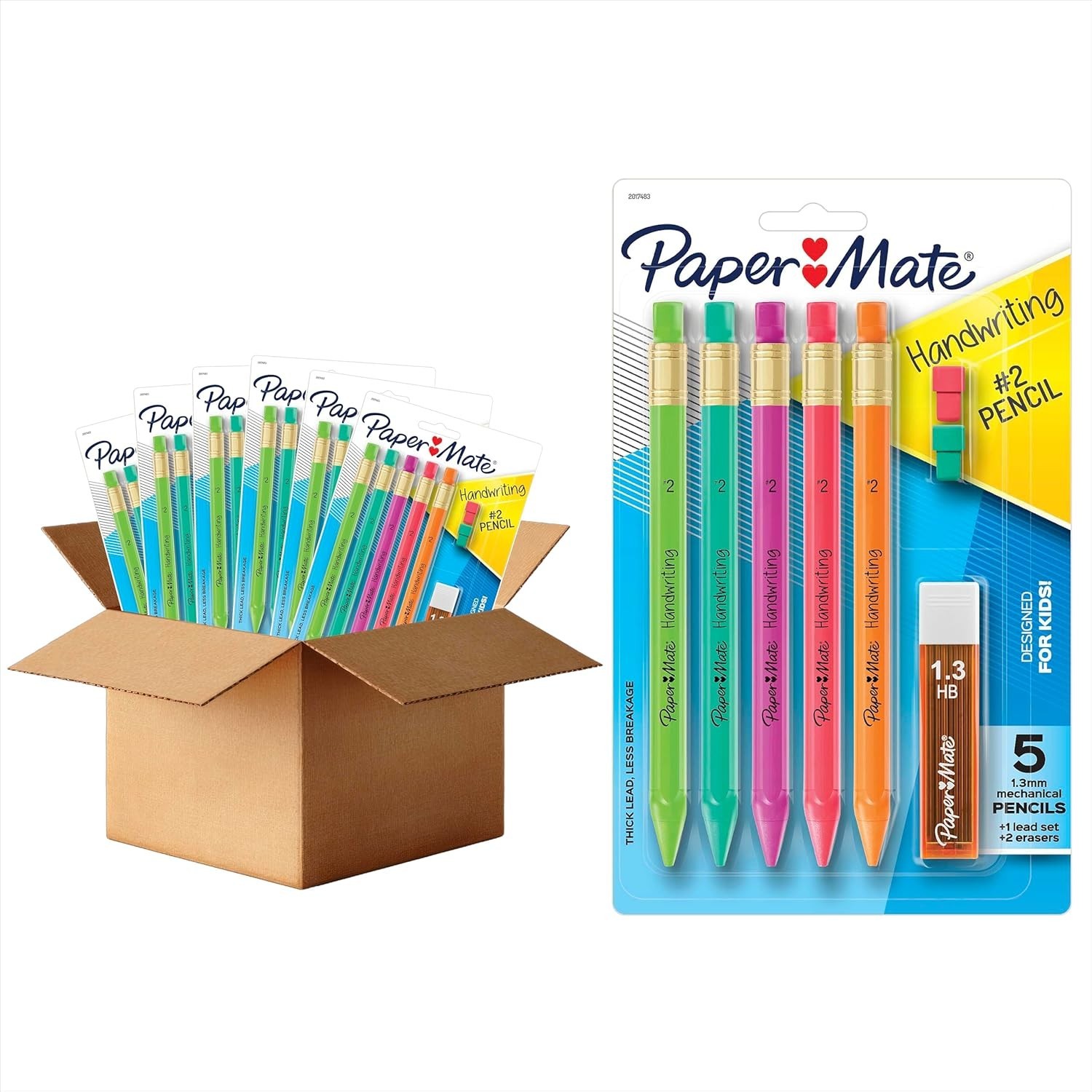 Kids’ Triangular Pencils, 30 Count with Erasers & Refills – Perfect for Learning