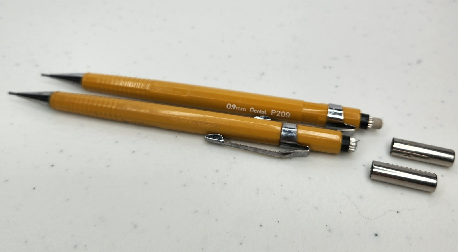 VTG Pentel Mechanical Pencil Lot – 2 Black P205, 6 Blue P207, 2 Yellow P209
