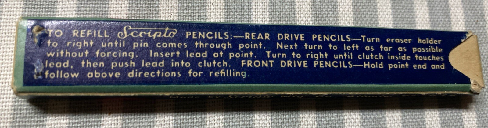 Vintage Scripto Smooth Writing Leads w/ Wood Insert Lead Holder
