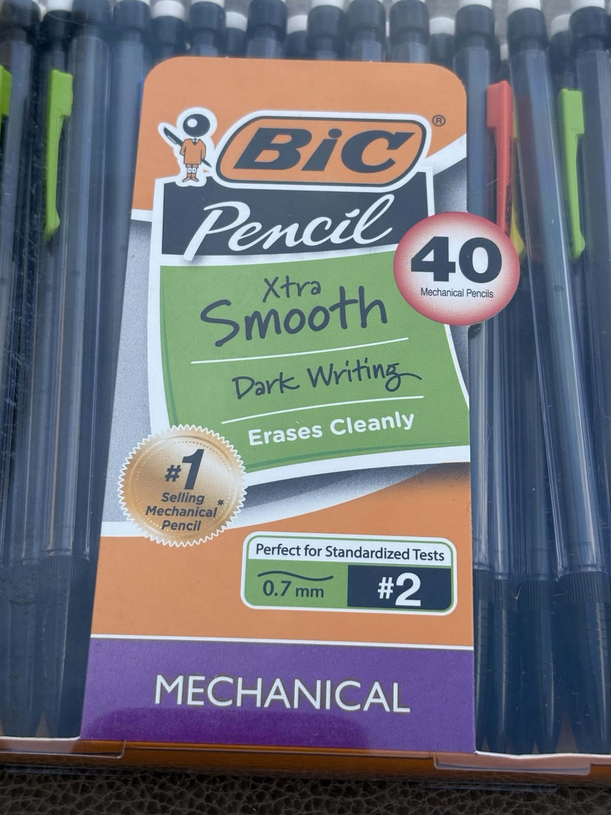 BIC Xtra-Smooth Mechanical Pencils with Erasers, Medium Point (0.7Mm), 40. NEW