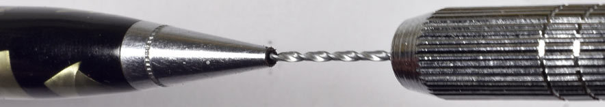 Precision drill bits: clear lead jams from vintage 1.1 m mechanical pencils